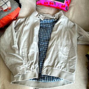 Criquet Light Gray Jacket with Blue Checkered Flannel Interior